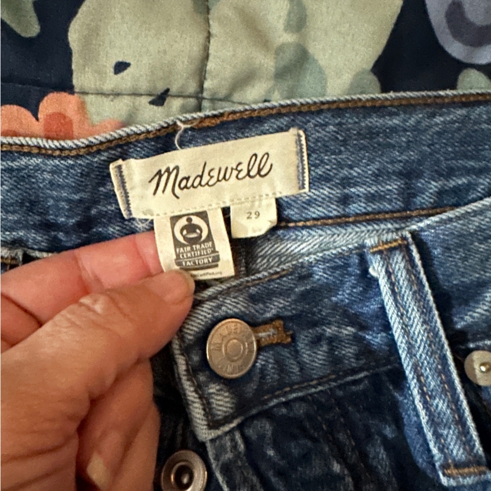 Madewell Blue Classic Denim Jean mini skirt